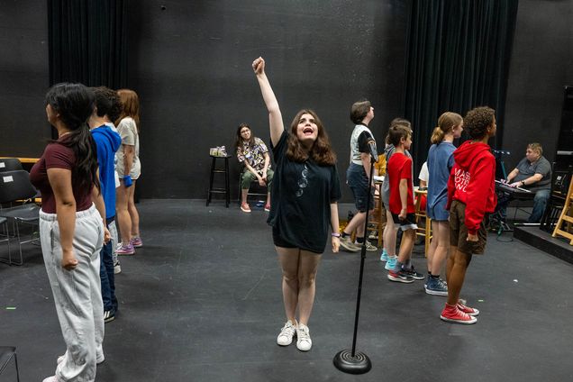 from Putnam County Spelling Bee during a run through of the show.