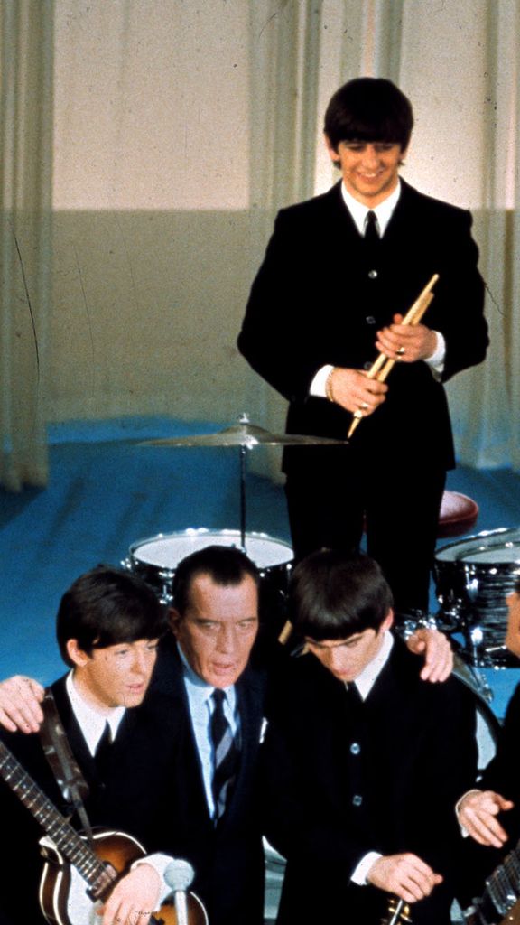 Photo: A picture of The Beatles on The Ed Sullivan Show