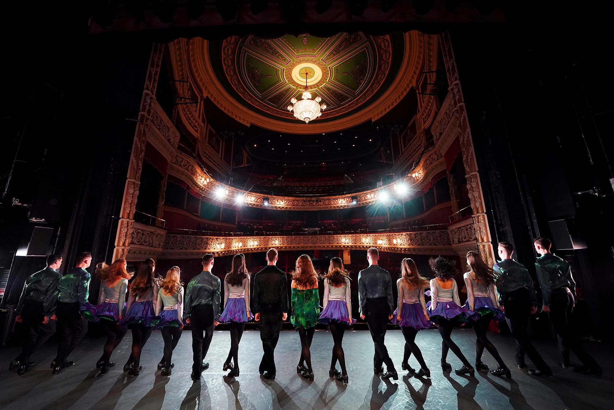 Photo: Members of the cast of Riverdance on stage dancing