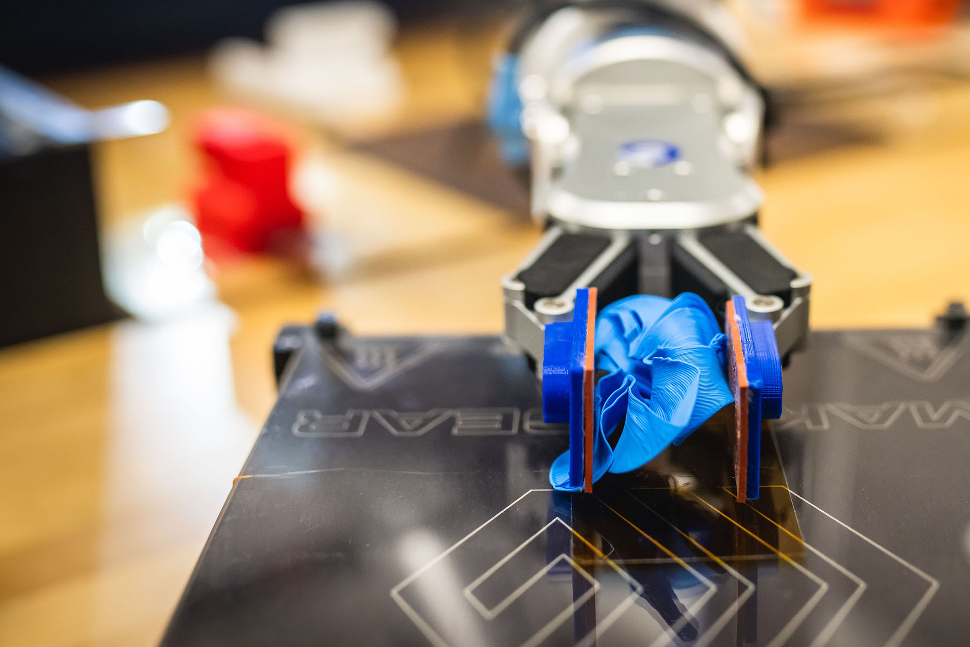 Photo: Up close shot of a robot in a BU lab
